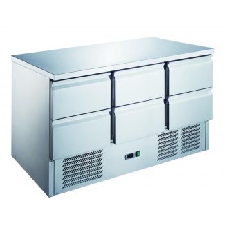 KH-S903TOP-6D | Hűtött munkaasztal 6 fiókkal