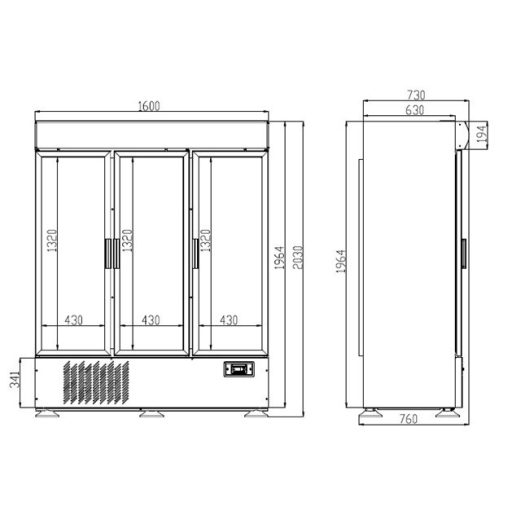 KH-VF1600 G3DCA | Szupermarket fagyasztóvitrin