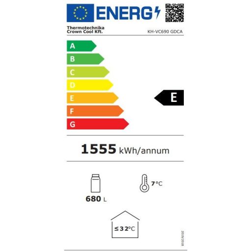 KH-VC690 GDCA (USS 690 DTKL) | Üvegajtós hűtővitrin