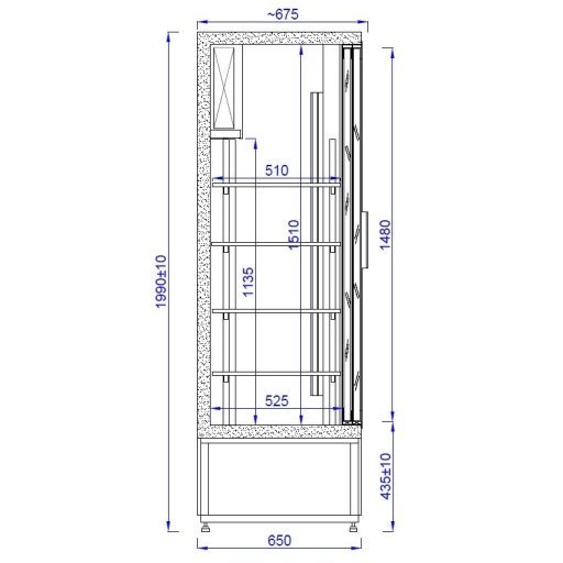 CC 1600 SGD (SCH 1400 R) | Csúszó üvegajtós hűtővitrin