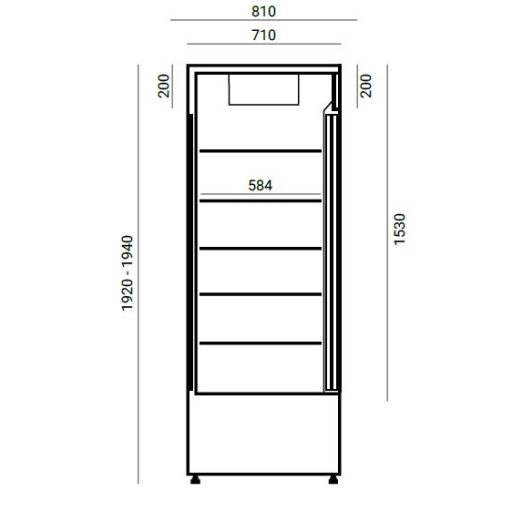 SCH-1-2/P 1400 WESTA | Kétoldalon üveges hűtővitrin