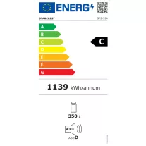 STAR Professzionális Üvegajtós Hűtővitrin – 350 liter – pkpk350sc