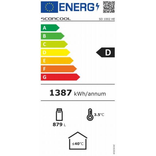 SD 1002 HE | Nyíló üvegajtós hűtővitrin