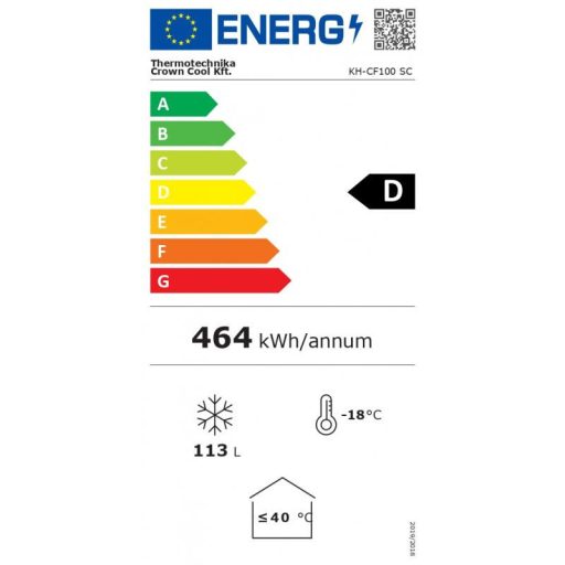 KH-CF100 SC (UDD 100 SC) | Mélyhűtőláda csúszó üvegtetővel