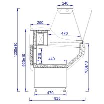 WCH 1.3 | Egyenes üvegű csemegepult